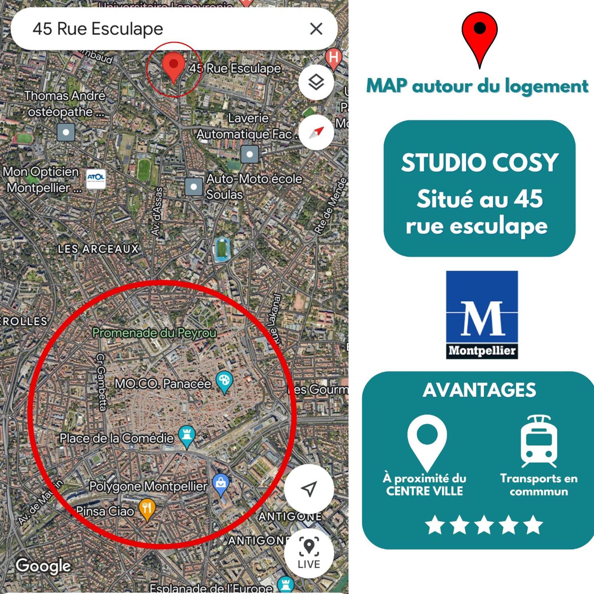 Апартаменты Cosy Studio Hopitaux-Facultes Монпелье Экстерьер фото